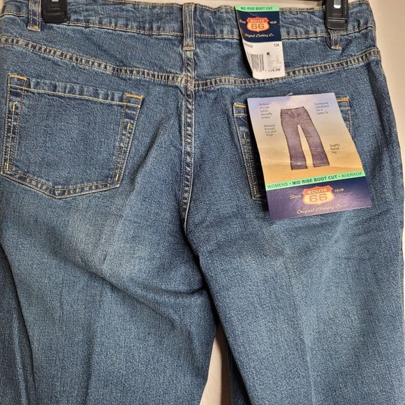 Route 66 Women’s Mid Rise Boot Cut Size 12 A Average Denim Jeans Vtg Kmart NWT - Picture 6 of 8